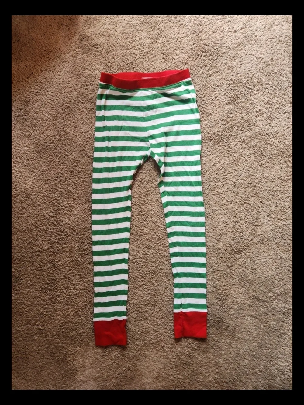 🎄 Wondershop Girls Christmas Striped Leggings – Size 10